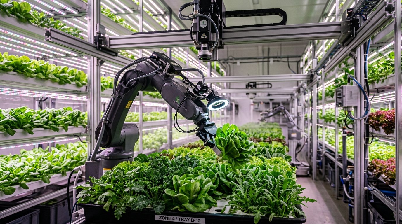 Automated robotics equipment supporting indoor farm operations